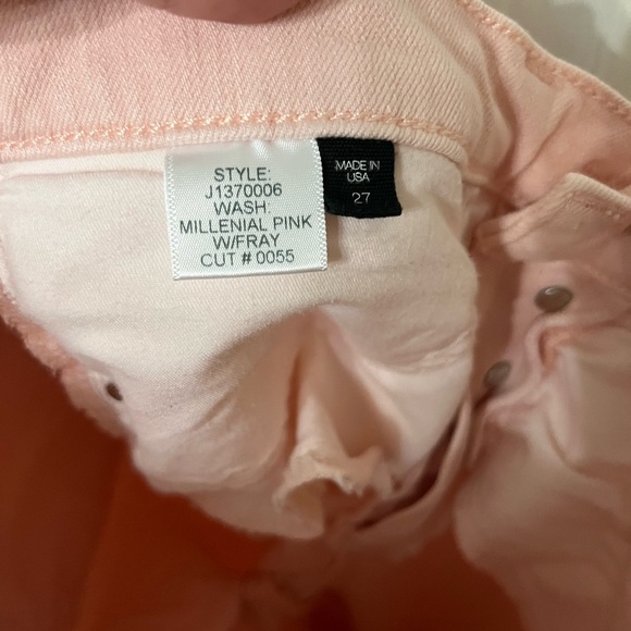 Veronica Beard Debbie Skinny Jean pink button fly size 27 stretchy - Picture 8 of 8